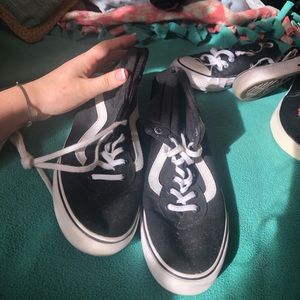 Women’s size 9 Black Hightop Vans (Never Worn)